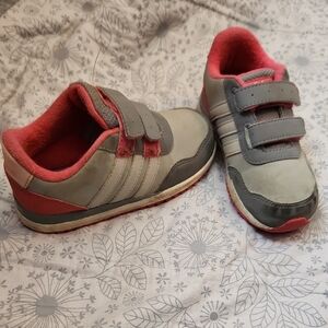 adidas Gray and Pink Toddler Sneakers